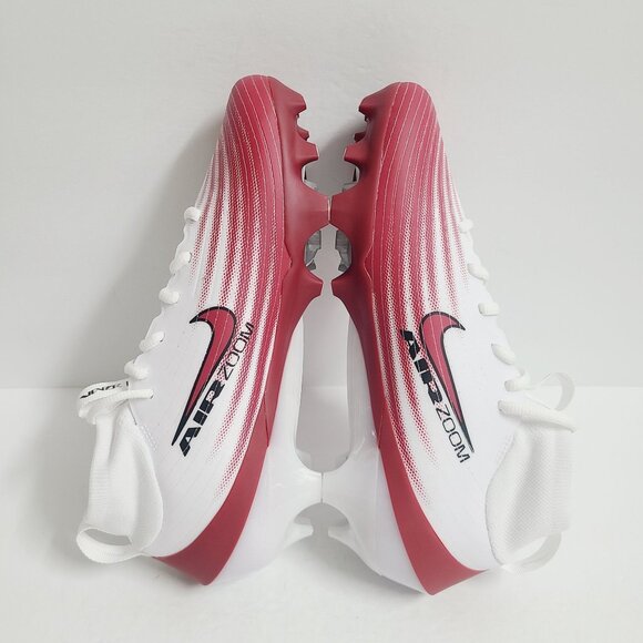 NEW Nike Air Zoom Vapor 1 Pro Football Cleats HM8850-102 Size 7.5 White Red main image 6